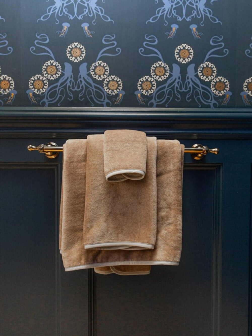 French Terry Bath Towel Collection - White Sand
